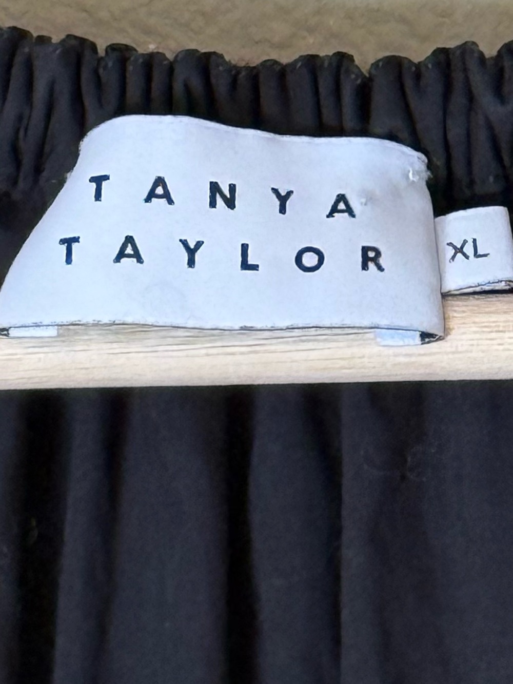 Tanya Taylor Black Tiered Cotton V-Neck Mini Dress Size XL - Picture 5 of 7